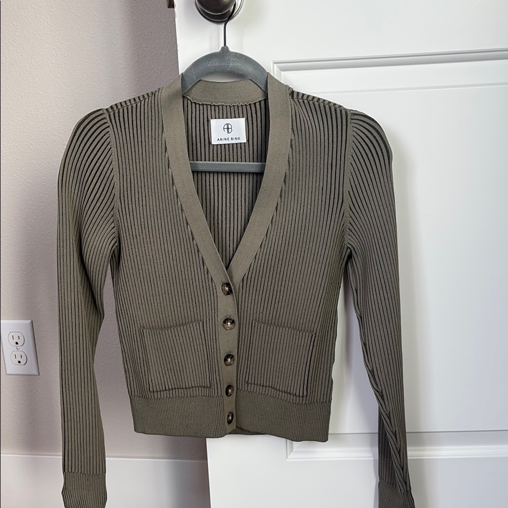 Anine Bing Ribbed Cardigan